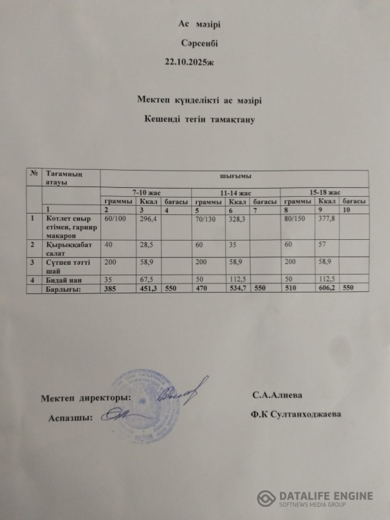 ас мәзірі