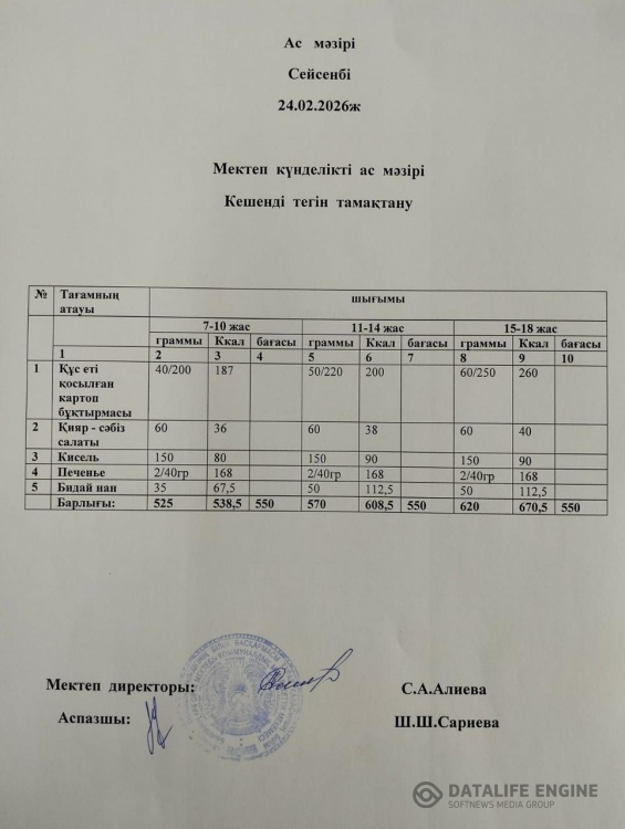 Ас мәзірі