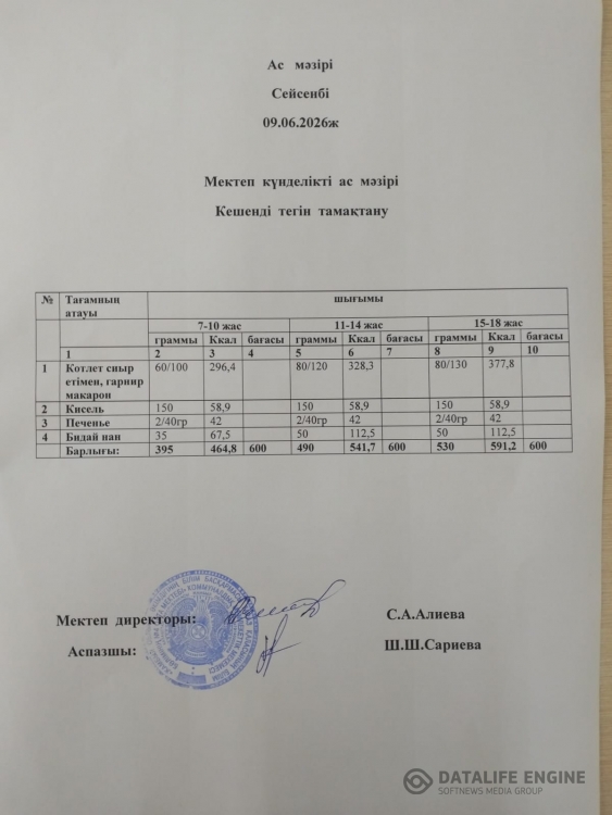 Ас мәзірі